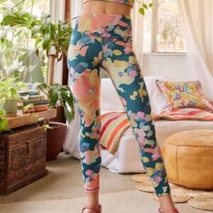 Anthropologie Daily Practice Liana Floral Leggings Medium